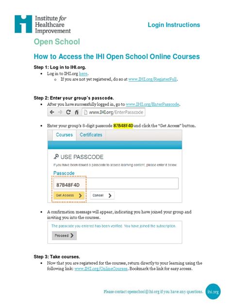 ihi open school online course login